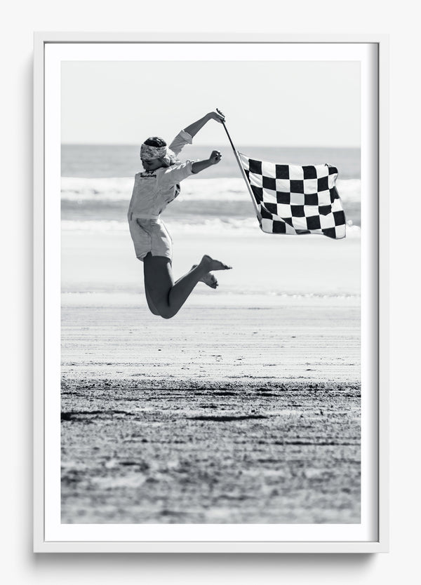 Checkered Air in a White frame