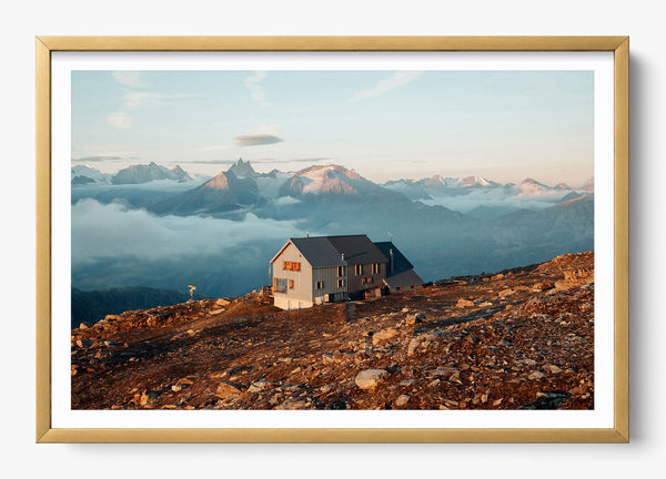Above the Clouds in a Gold frame