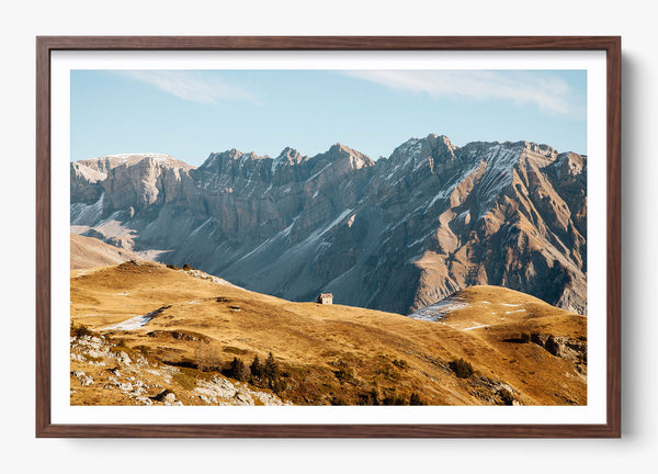 Alpine Meadows in a Heritage Walnut frame
