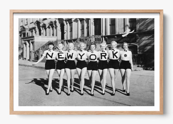 Back In NYC in a Hickory frame