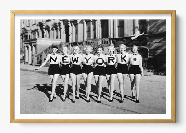 Back In NYC in a Gold frame