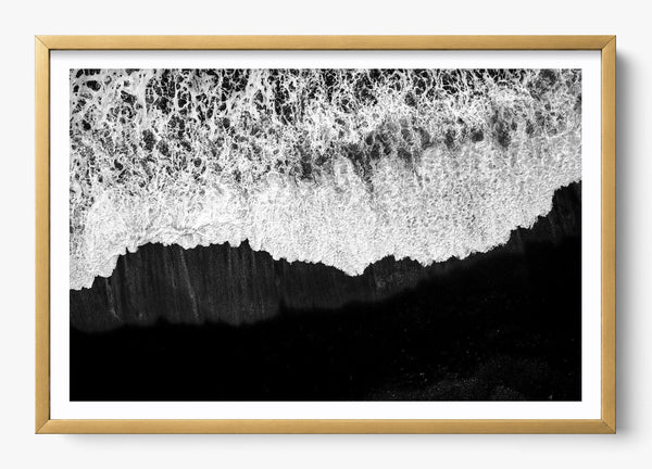 Black Shores At Dawn in a Gold frame