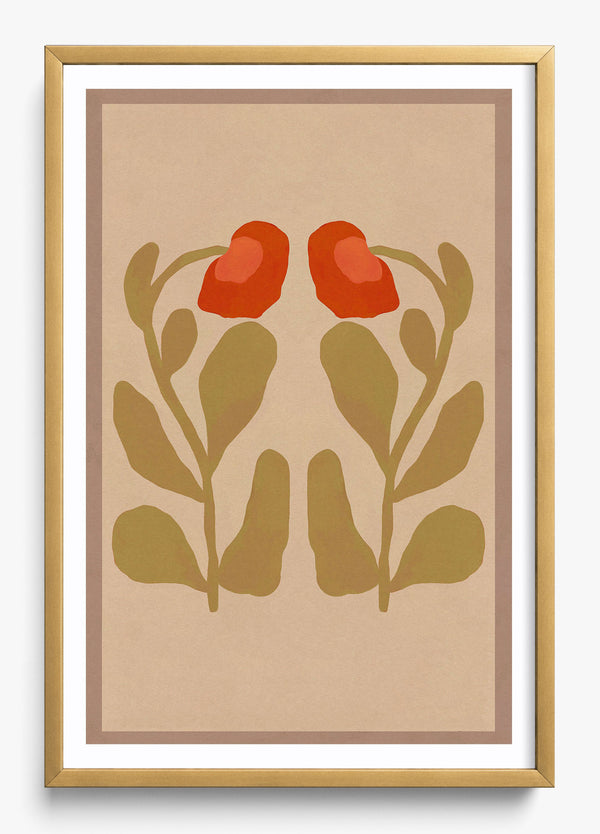 Blooming Together in a Gold frame