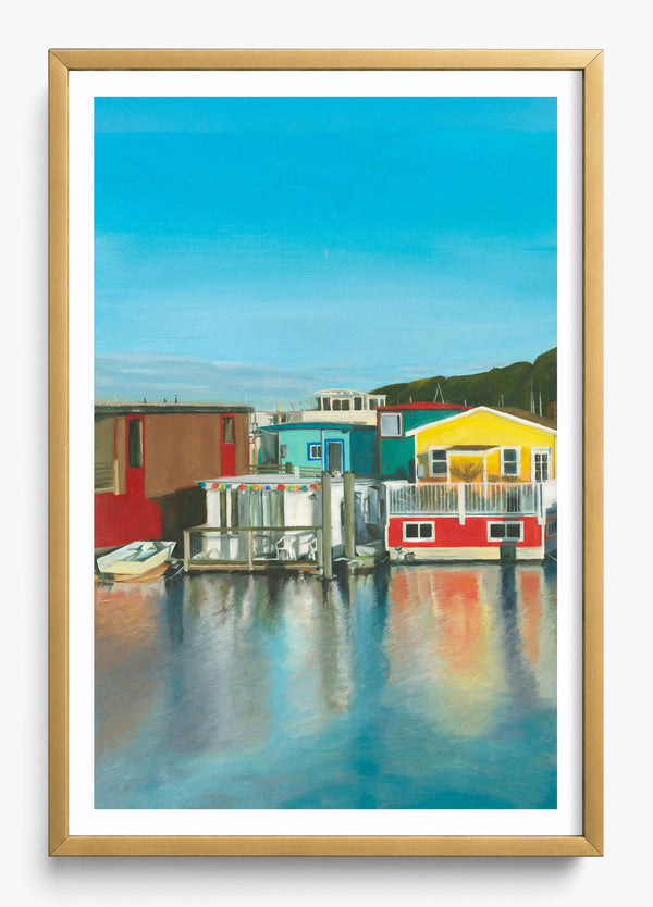 Boat Over in a Gold frame