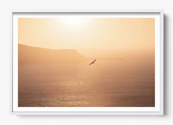 Caldera Sunset in a White frame