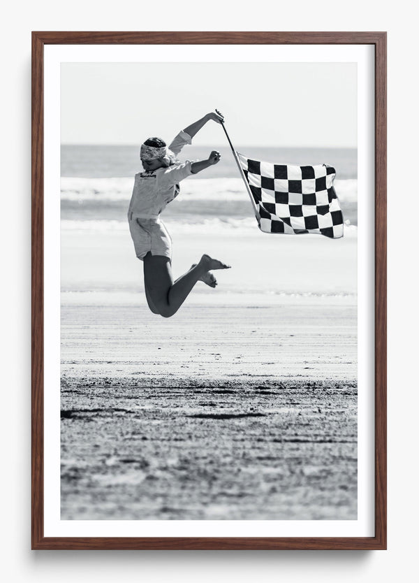 Checkered Air in a Heritage Walnut frame
