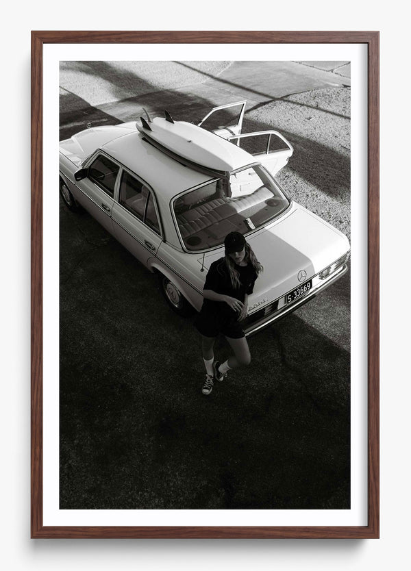 Downtown Surf in a Heritage Walnut frame