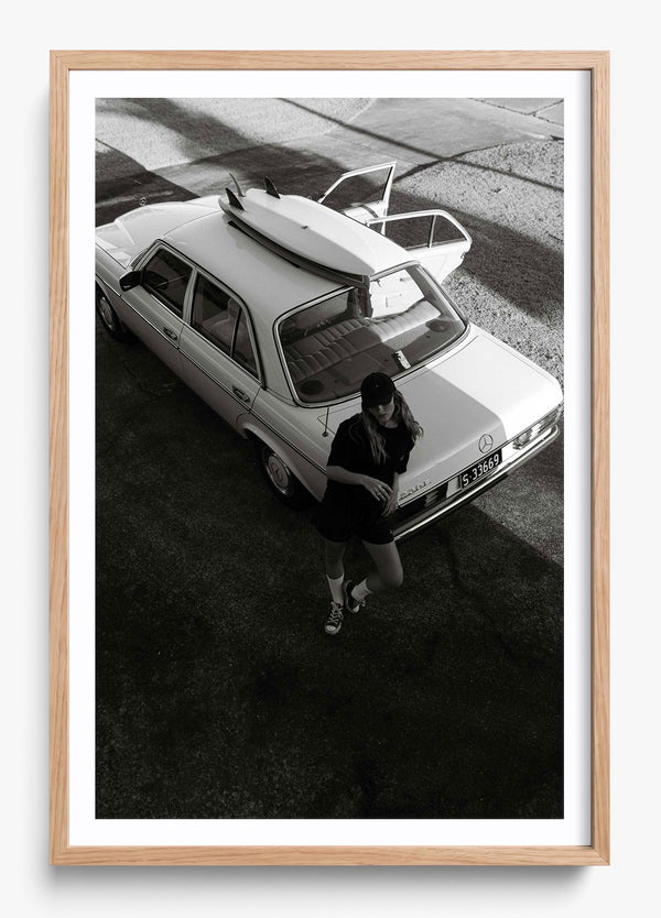 Downtown Surf in a Hickory frame