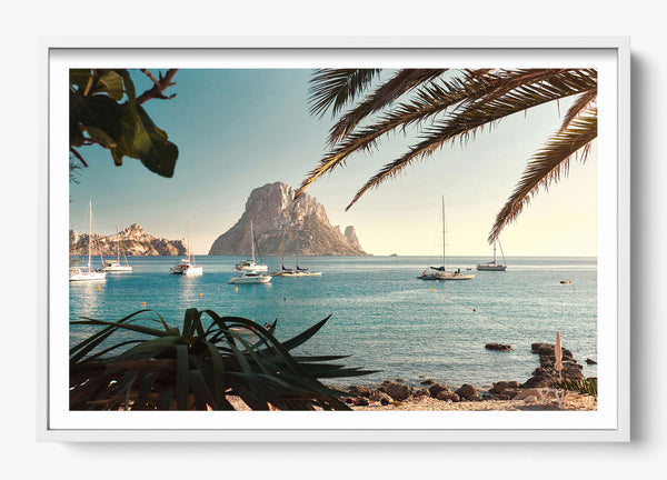 Es Vedra in a White frame