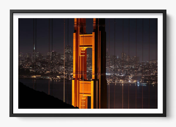 Good Night San Fran in a Black frame