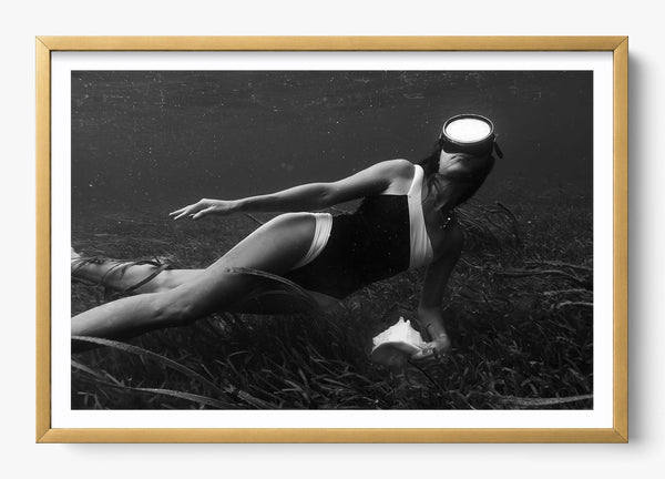Her Searching in a Gold frame