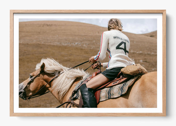 Her World in a Hickory frame