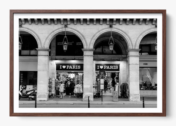 I Love Paris in a Heritage Walnut frame