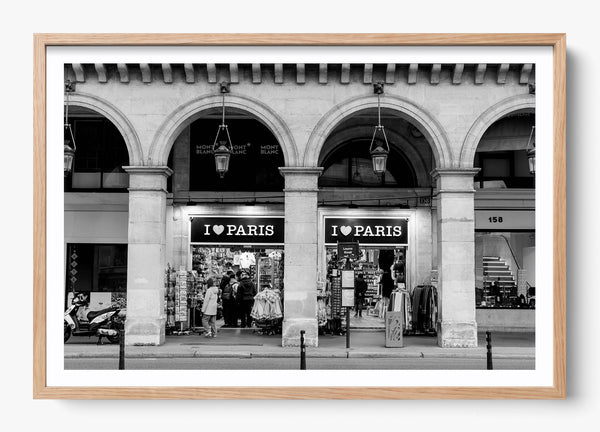 I Love Paris in a Hickory frame