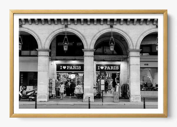 I Love Paris in a Gold frame