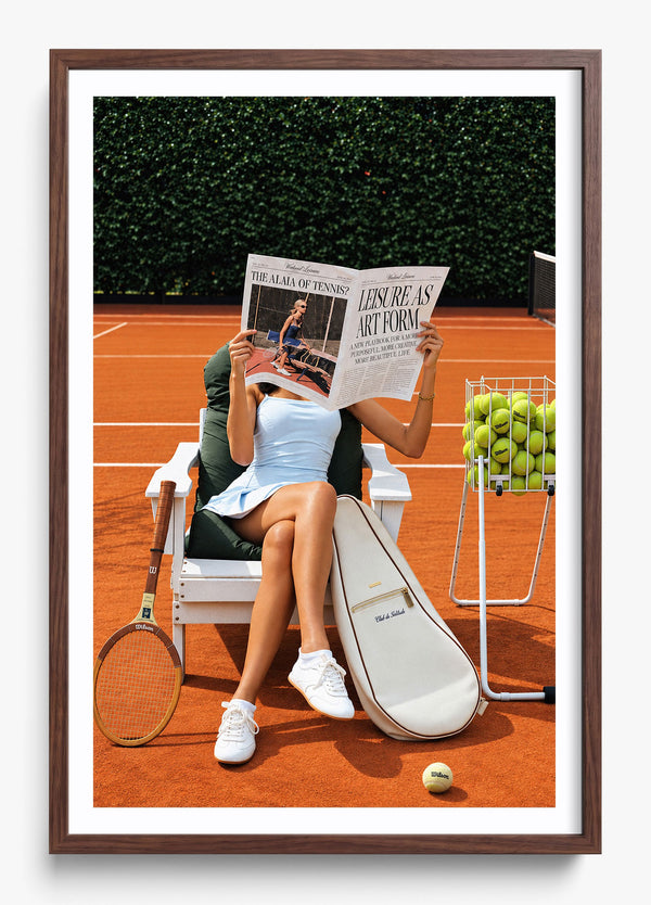 Leisure Reading in a Heritage Walnut frame