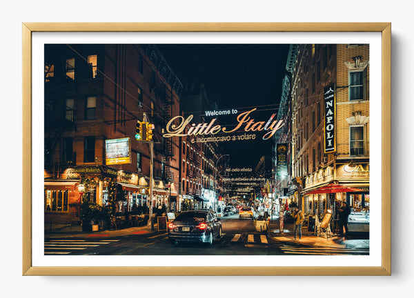 Manhattan Italiano in a Gold frame