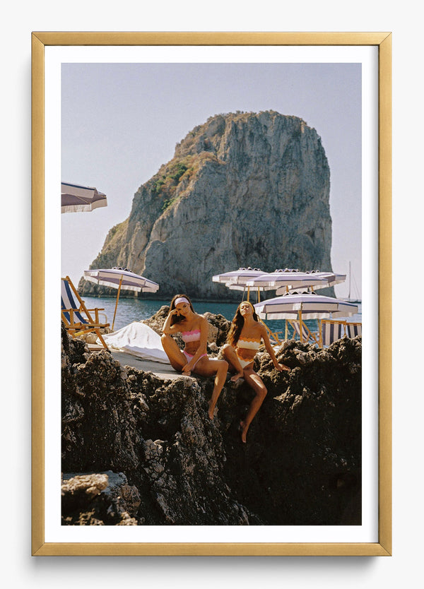 Mediterranean Muse in a Gold frame