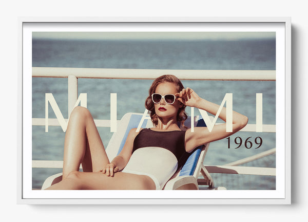 Miami | 1969 in a White frame