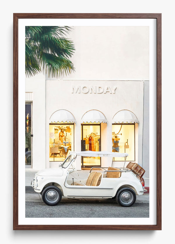 Monday in a Heritage Walnut frame