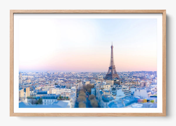 Morning Pariscapes in a Hickory frame