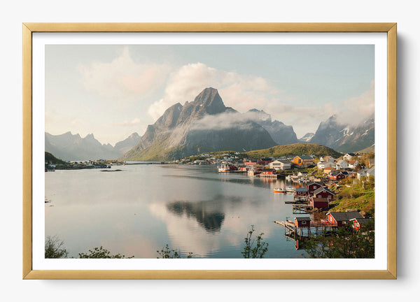 Nordic Stillness in a Gold frame