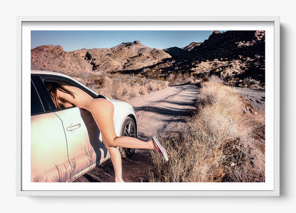 Pit Stops in a White frame