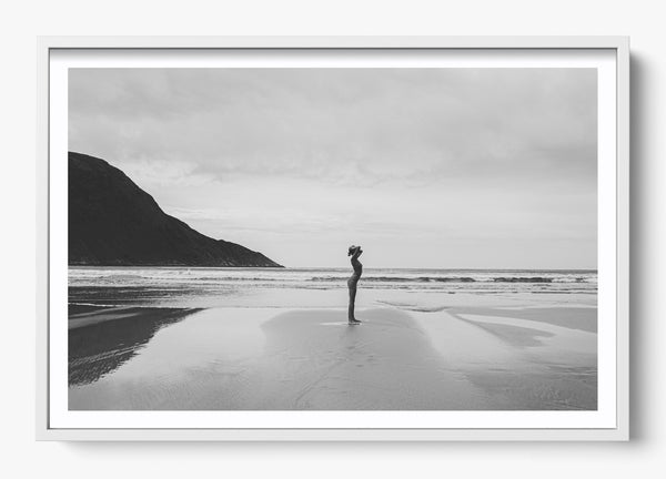 Savouring Solitude in a White frame