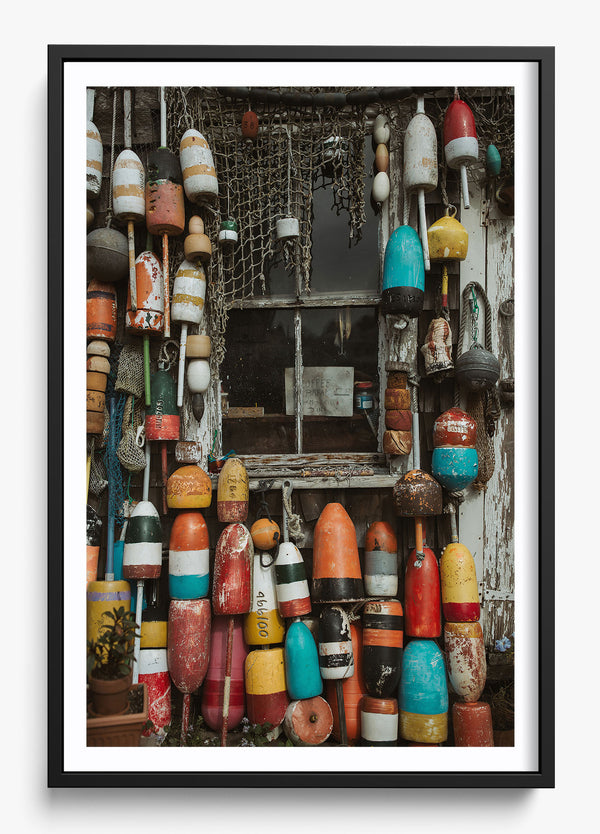 Hooked In Rockport in a Black frame