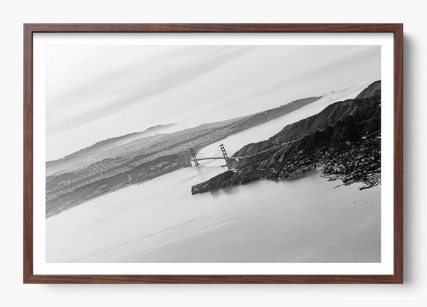 San Francisco Bay in a Heritage Walnut frame