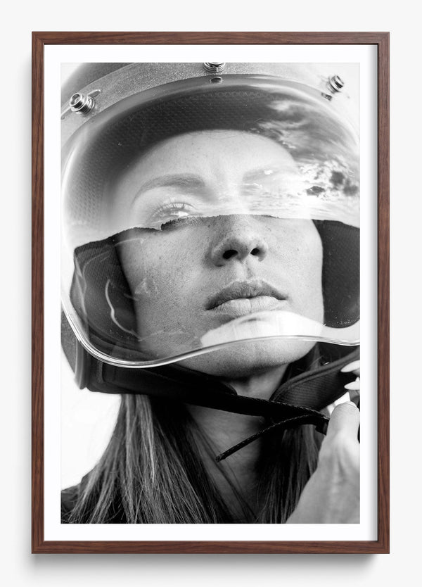 She Can. She Must. in a Heritage Walnut frame