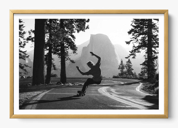 Skate By Yosemite in a Gold frame
