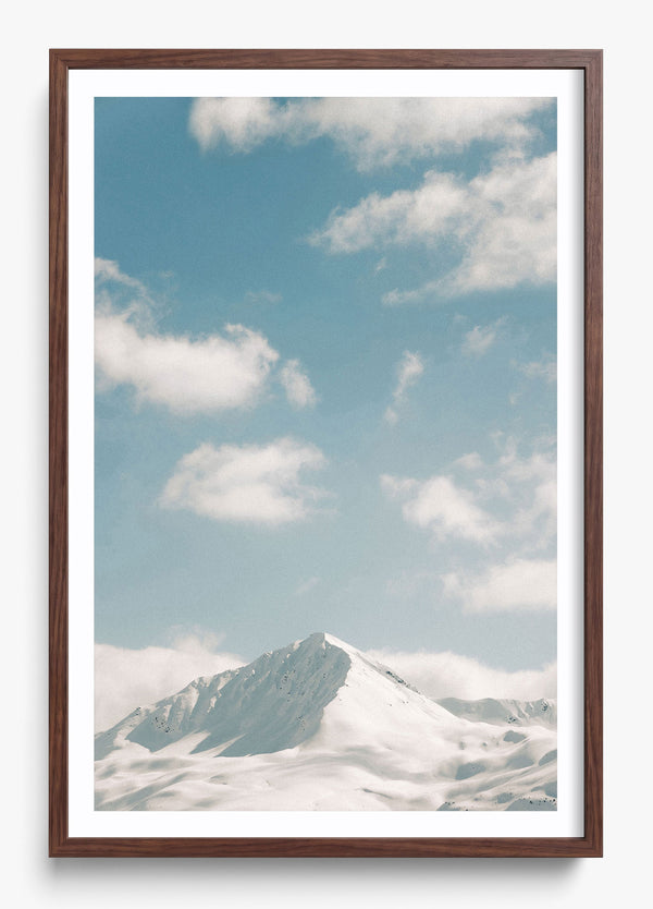 Snowy Mountain in a Heritage Walnut frame