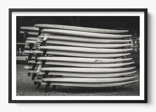 Surf Stacked in a Black frame