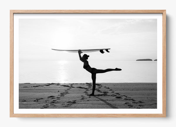 Surf In Spirit in a Hickory frame