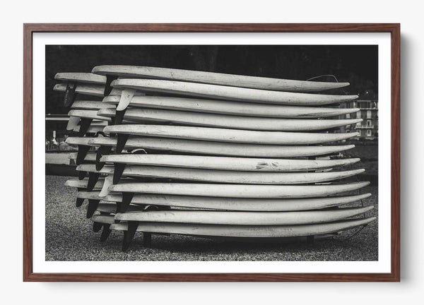 Surf Stacked in a Heritage Walnut frame