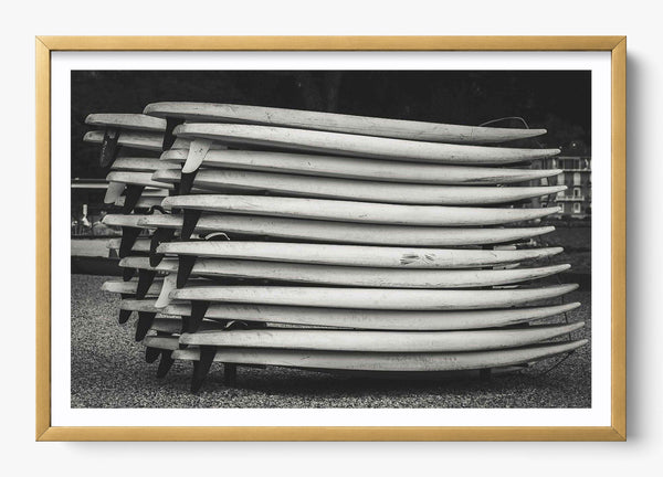 Surf Stacked in a Gold frame