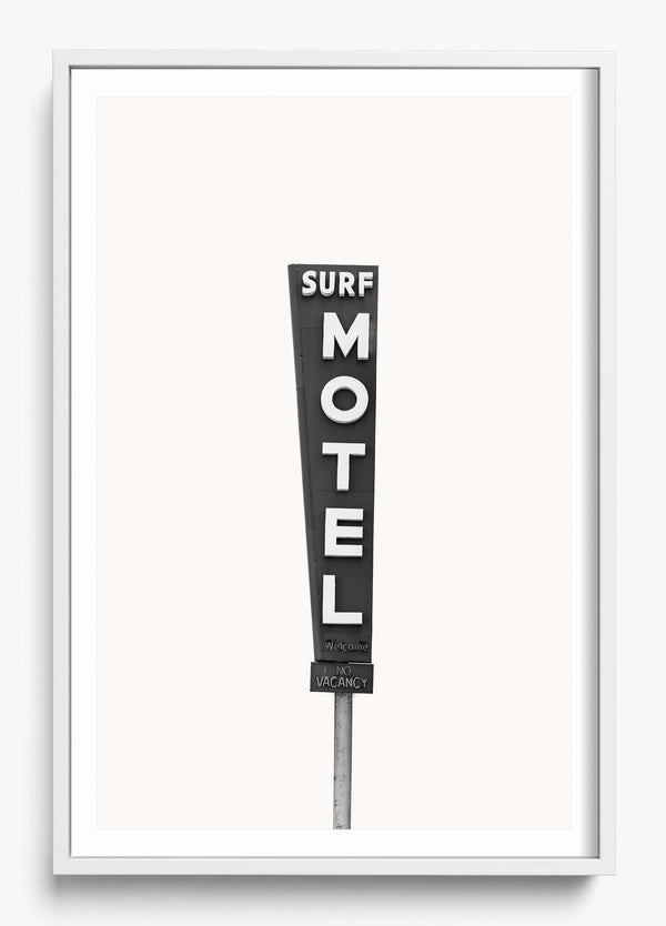 The Surf Motel in a White frame