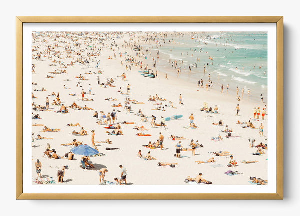 The Beach Club in a Gold frame