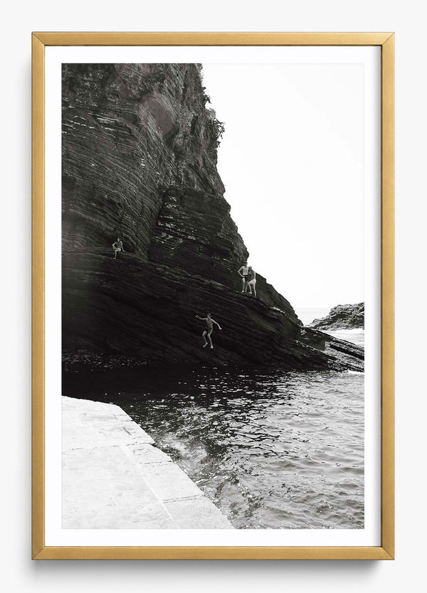 The Dive in a Gold frame
