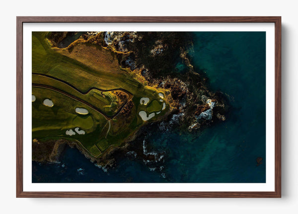 The Seventh Green in a Heritage Walnut frame