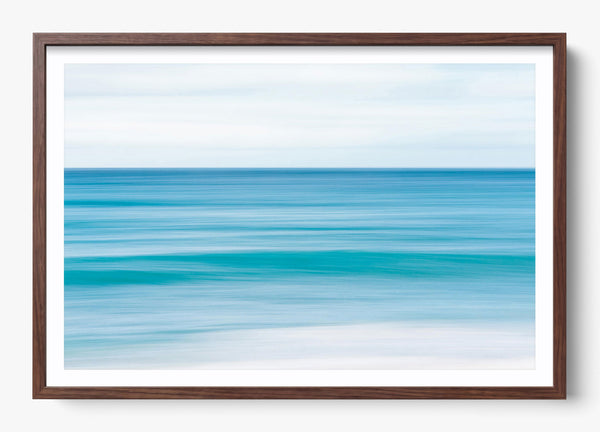Tunnels Beach in a Heritage Walnut frame