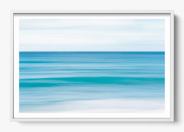 Tunnels Beach in a White frame