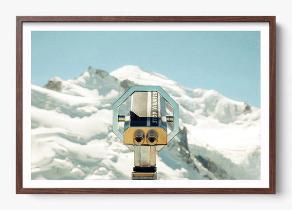 View Over Mont Blanc in a Heritage Walnut frame