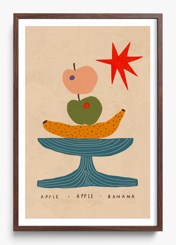 Fruit Stand in a Heritage Walnut frame