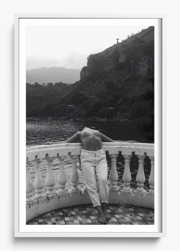 Over Backwards in a White frame