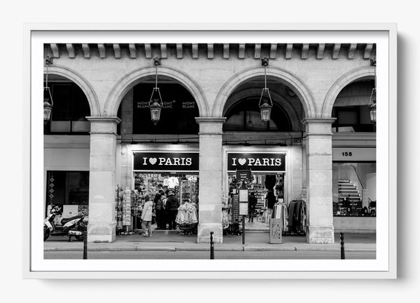 I Love Paris in a White frame