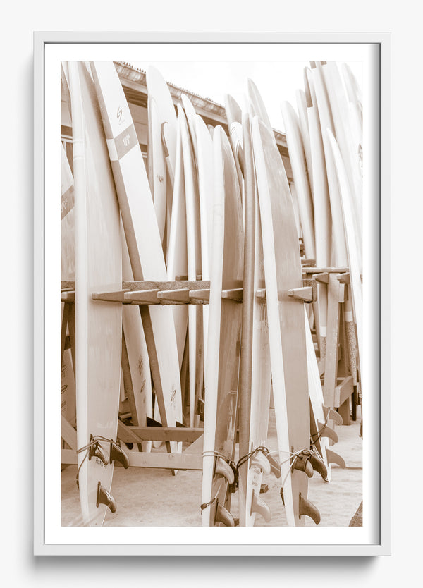 Lined Up in a White frame