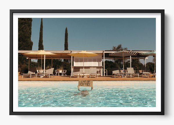 Out Of Office in a Black frame