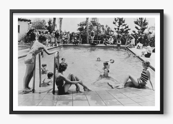 The First Pool Party in a Black frame